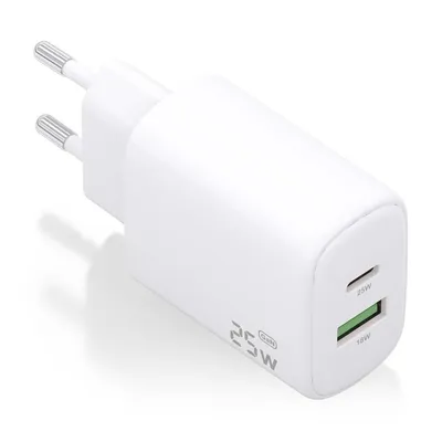 Aisens A110-0911 Ladegerät 25W 1xUSB-C PD3.0 1xUSB-A QC3.0 Weiß