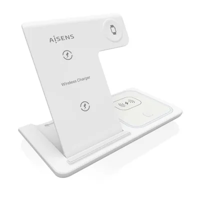 Aisens ASCH-15W3WC044-W 15W 3-in-1 USB-C Kabelloses Ladegerät Weiß