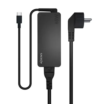 Aisens ASCH-1PD65D-BK Laptop-Ladegerät 1x USB Typ-C 65W Schwarz