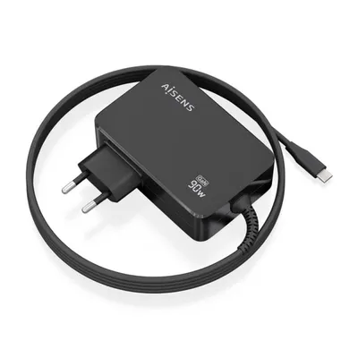 Aisens Asch-1pd90wl034-bk Universal-Ladegerät für Mobilgeräte, Schwarz, für den Innenbereich, Wechselstrom