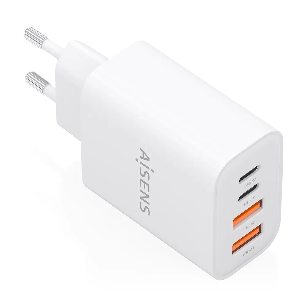 Aisens GaN Ladegerät 32W 2xUSB-C PD3.0 2xUSB-A Weiß