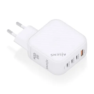 Aisens Ladegerät Gan 100 W, 3 x USB-C Pd3.0 Qc4.0, 1 x USB-A Qc3.0, weiß
