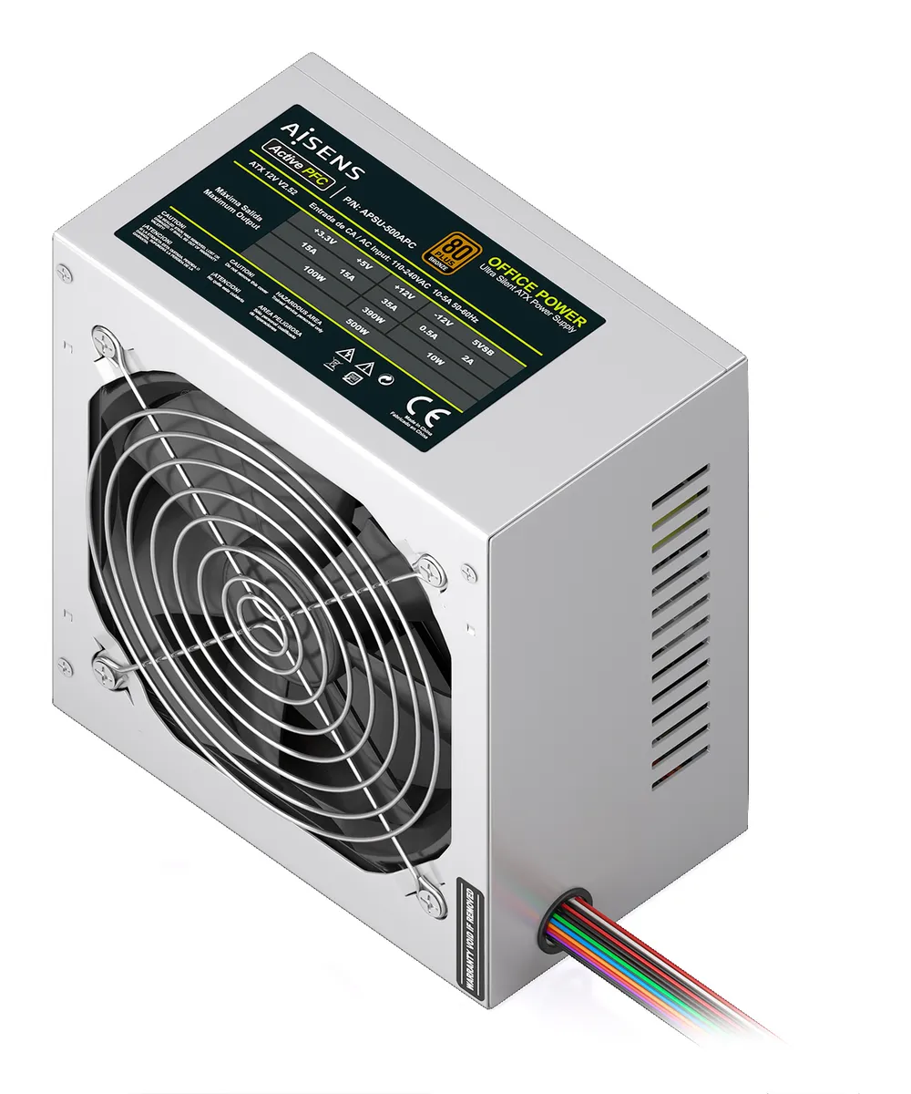 Netzteil AISENS APSU-500APC 500W 80 PLUS Bronze Zertifizierung weiß