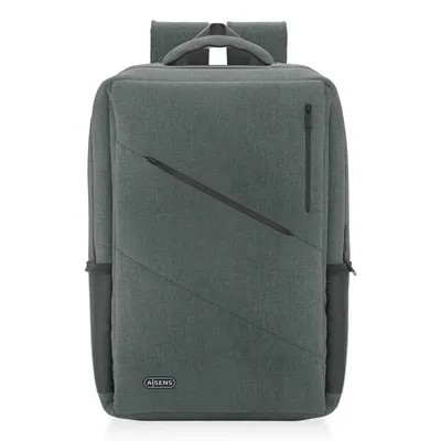 Aisens ASBG-BP085-GR Urban- und Office-Rucksack für Laptops bis 15,6 Zoll, Grau