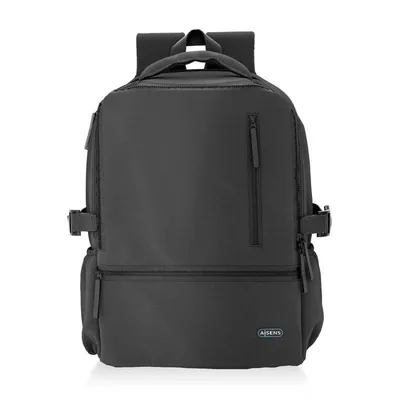 Aisens ASBG-BP086-BK Wasserabweisender Sportrucksack für Laptops bis 15,6 Zoll, Schwarz
