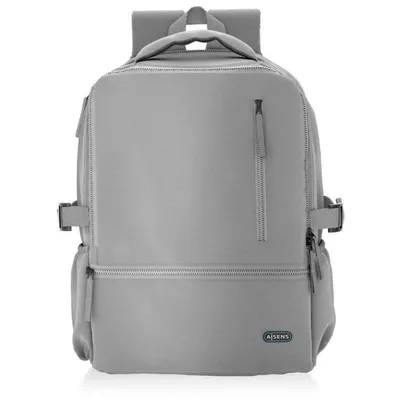 Aisens ASBG-BP087-GR Wasserabweisender Sportrucksack für Laptops bis 15,6 Zoll, Grau