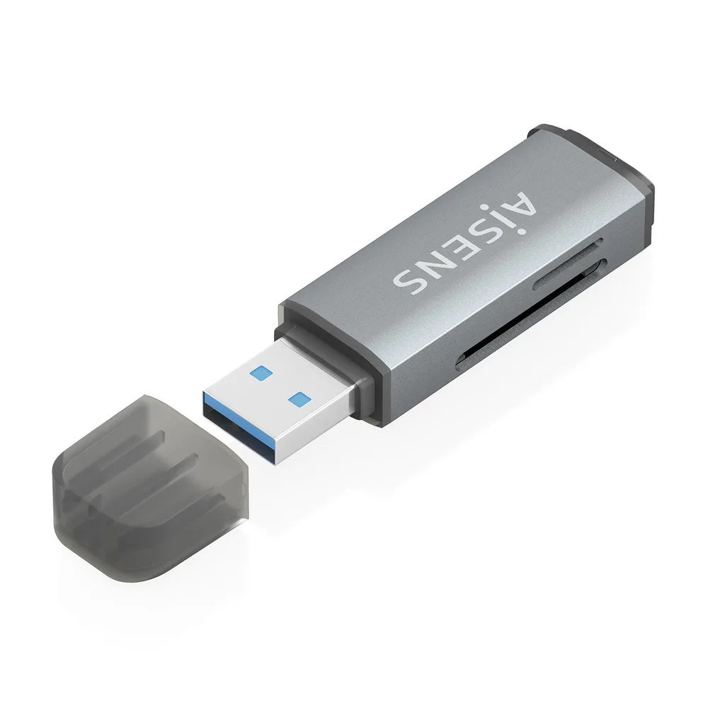 Kartenleser Aisens ASCR-2A09-GR USB-A SD MicroSD MMC RS-MMC Grau