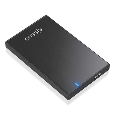 Externe Box 2,5″ SATA AISENS ASE-2527B Aluminium Schwarz USB 3.0 LED für HDD/SSD