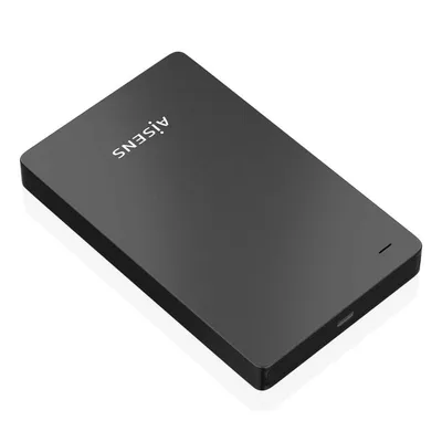 Externe Box 2,5″ SATA USB-C USB 3.1 Gen1 AISENS Aluminium Schwarz Werkzeuglos Plug & Play
