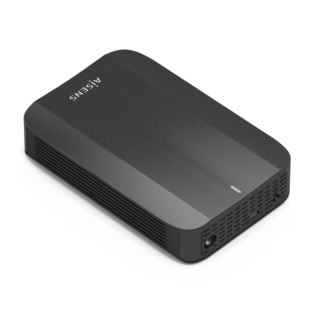 Externe Festplattenbox 3,5" SATA USB-C USB3.1 GEN1 Aluminium Schwarz mit LED-Indikator