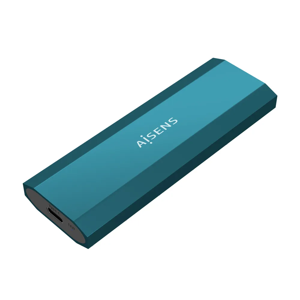 Externe M.2 SSD-Gehäuse AISENS ASM2-019BLU SATA/NVMe USB-C 3.2 Gen 2 10Gbps