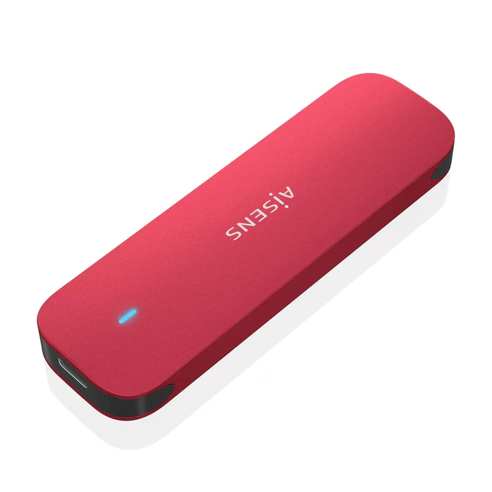 Externe M.2 NVMe SSD-Gehäuse AISENS ASM2-027RED USB 3.2 Gen2 10Gbps Aluminium Rot