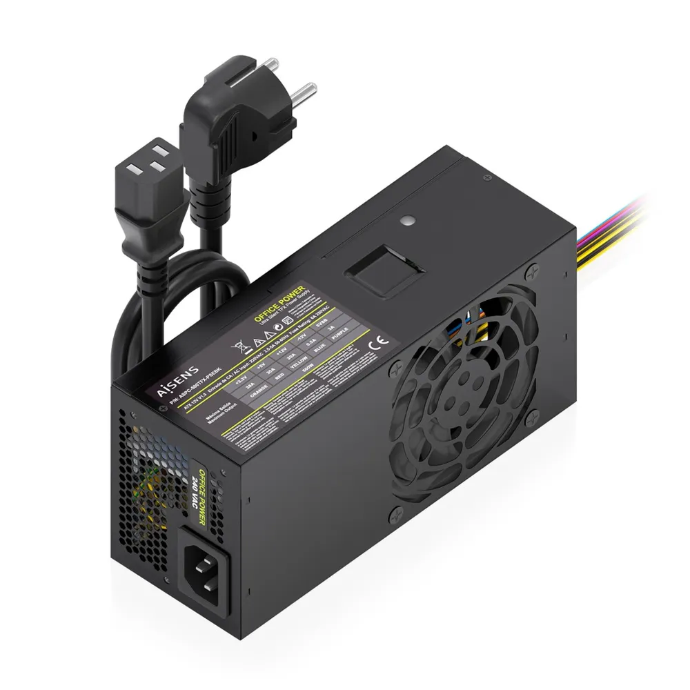 Fuente de Alimentación AISENS ASPC-500TFX-PSEBK 500W CE RoHS leiser Lüfter