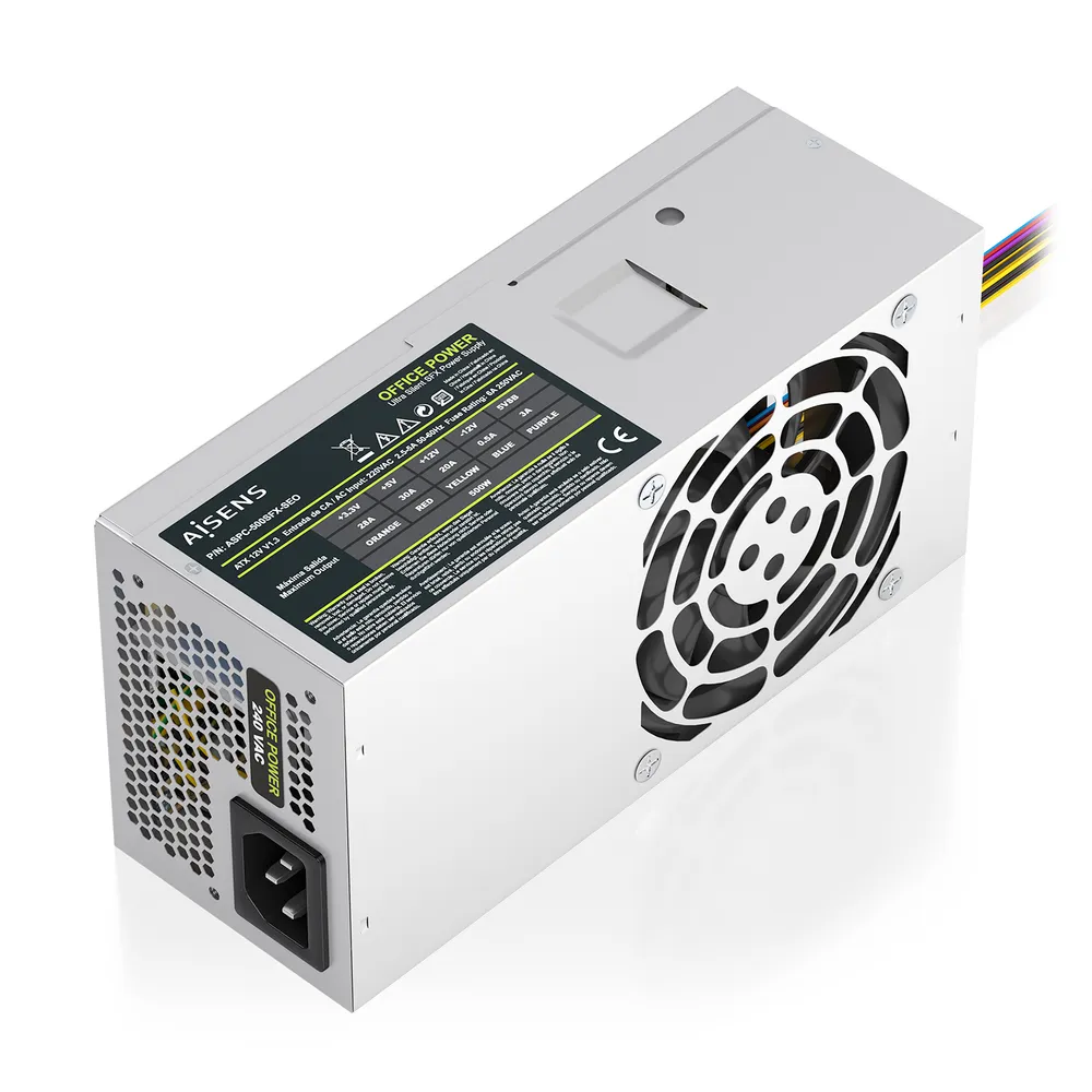 Fuente de Alimentación Aisens ASPC-500TFX-SEO 500W Silber ATX 2.0 leise