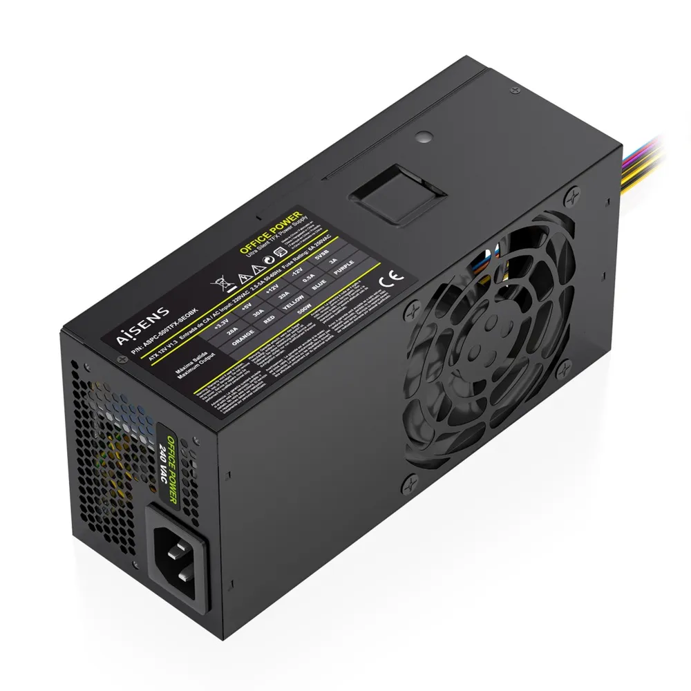 Fuente de Alimentación AISENS ASPC-500TFX-SEOBK 500W CE RoHS leise