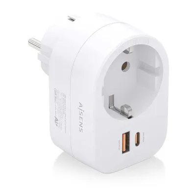Steckdosenleiste Aisens ASPS-1A1C06-W 1 Steckplatz 1 USB-C 1 USB-A GaN Schutz
