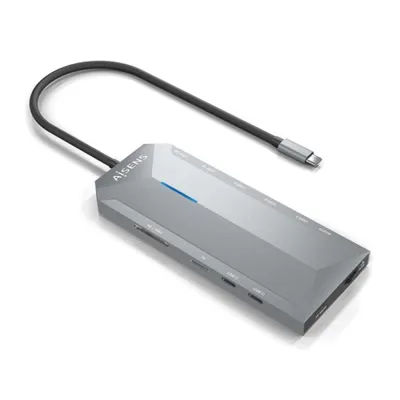 Aisens USB-C-Konverter-Dock 12 in 1 Grau