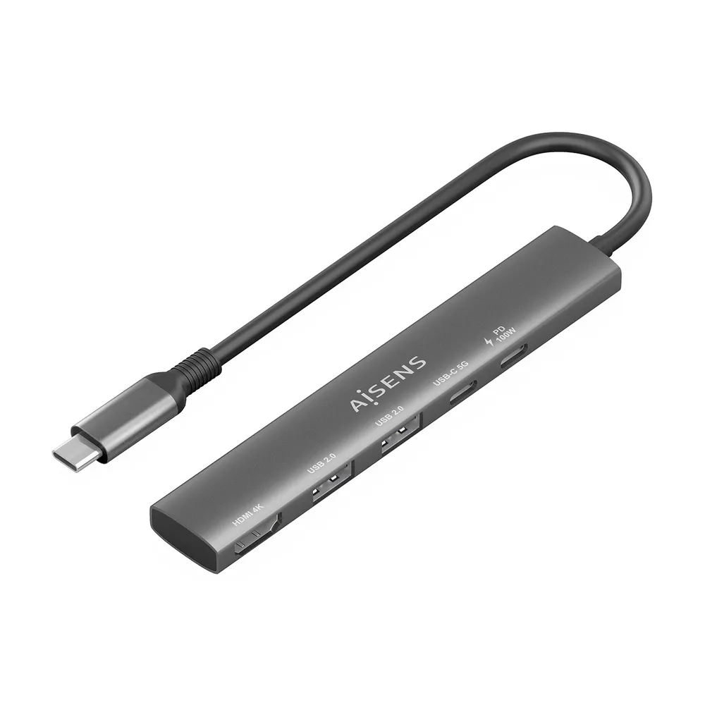 USB-C Dock AISENS ASUC-5P022-GR 1xHDMI 2xUSB-A 1xUSB-C PD 100W USB-C Dock USB-C Dock AISENS ASUC-5P022-GR 1xHDMI 2xUSB-A 1xUSB-C PD 100W USB-C Dock