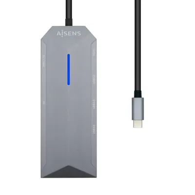 Aisens Docking USB-C 3.2 Multiport Grau
