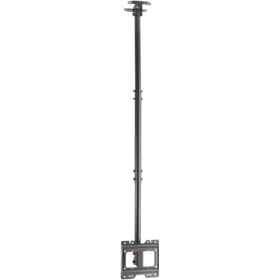 AISENS Drehbare, neigbare und ausziehbare Deckenhalterung für 23-43-Zoll-Monitore/Fernseher mit einem Gewicht von 50 kg, Schwarz