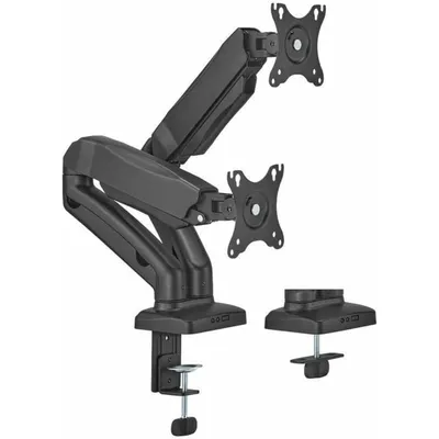 AISENS Pro Tischständer, Gegengewicht, schwenkbar und neigbar, für Monitor/TV 9 kg (3 Drehpunkte, 2 Arme) von 17–32, Schwarz