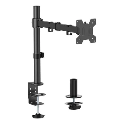 AISENS Eco drehbare und neigbare Tischhalterung für Monitor/TV 10 kg (3 Drehpunkte, 1 Arm) von 17–32, Schwarz