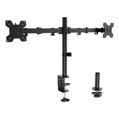 AISENS Eco drehbare und neigbare Tischhalterung für Monitor/TV 10 kg (3 Drehpunkte, 2 Arme) von 17–32, Schwarz