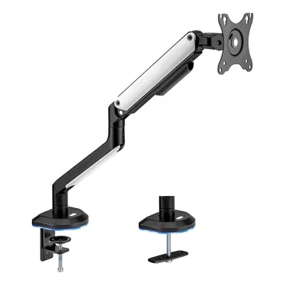 AISENS RGB-Gaming-Tischständer, Gegengewicht, drehbar und neigbar, für Monitor/TV, 9 kg (3 Drehpunkte, 1 Arm), von 17–32, Schwarz-Weiß