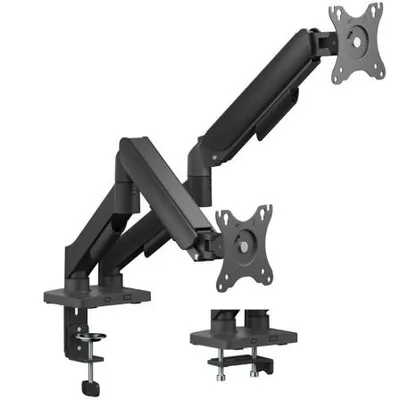 AISENS DT32TSR-357 Tischständer mit Gegengewicht für 2 Monitore 17-32″ Gelenkarm, Schwarz