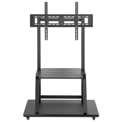 AISENS ECO Bodenständer mit Rollen, DVD-Tablett für Monitor/TV 150 kg von 37–100, Schwarz