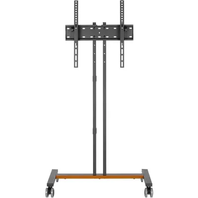 AISENS ECO Bodenständer mit Rad für Monitor/TV 35 kg von 32–55, Schwarz