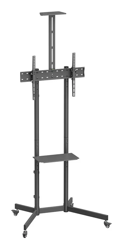 AISENS WT70TSR-R Bodenständer mit Rädern, Neigbar, VESA 600x400, bis 45kg, Schwarz