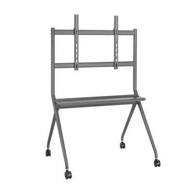 Aisens FT86FE-143 Pro Bodenständer mit Ablage für interaktive Bildschirme/TV bis 120kg Von 50-86 Schwarz