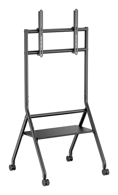 Aisens Bodenständer mit Ablage und Rädern für 37-86-Zoll-Bildschirme, VESA bis zu 600 x 400 mm