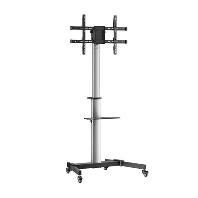 Aisens FT86TRE-197 Bodenständer mit Rad, DVD-Tablett für Monitor/TV bis zu 50 kg 37"-86"