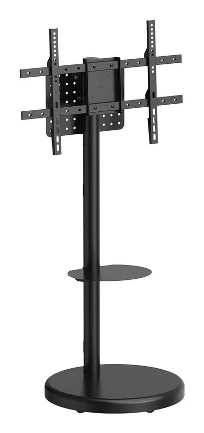 AISENS TV-Ständer mit Rollen, für 37-86 Zoll, Stahl, vertikale Verstellung und DVD-Fach
