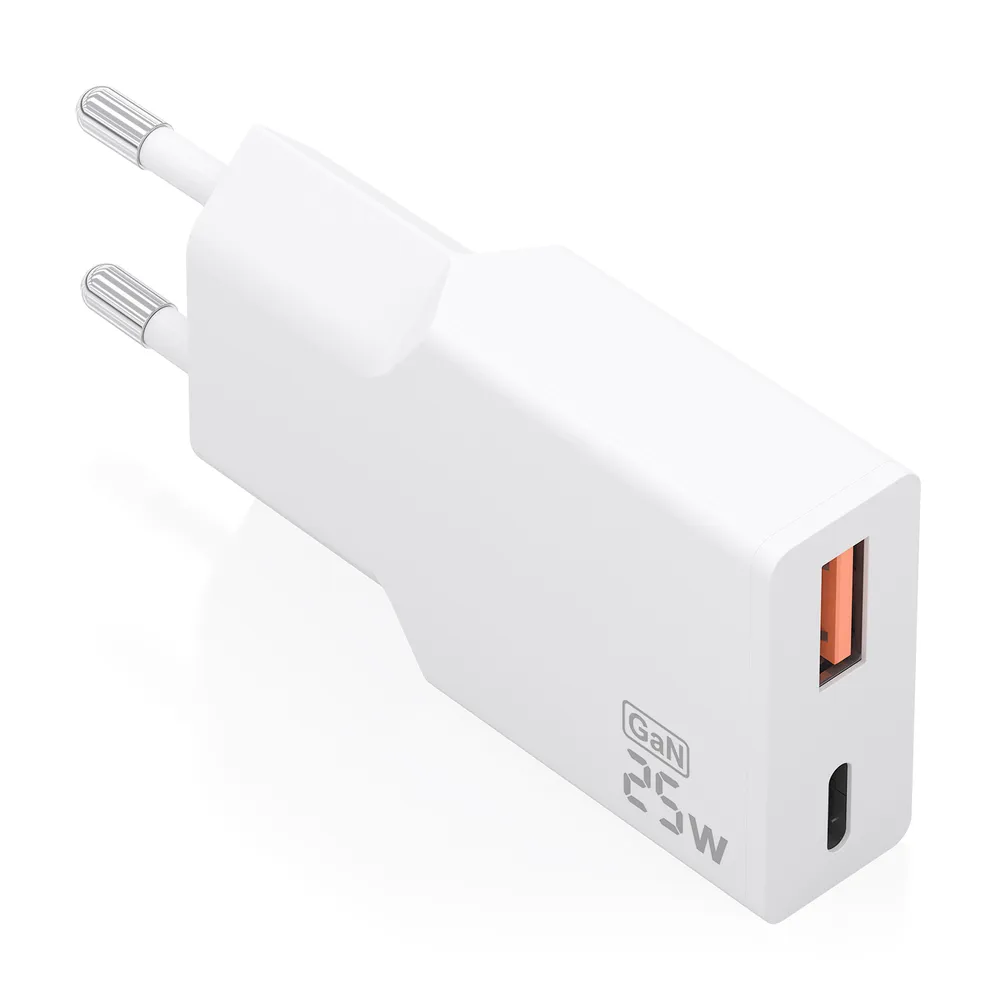 Ladegerät Aisens A110-1000 GaN 25W USB-C PD3.0 QC4.0 USB-A QC3.0 Weiß