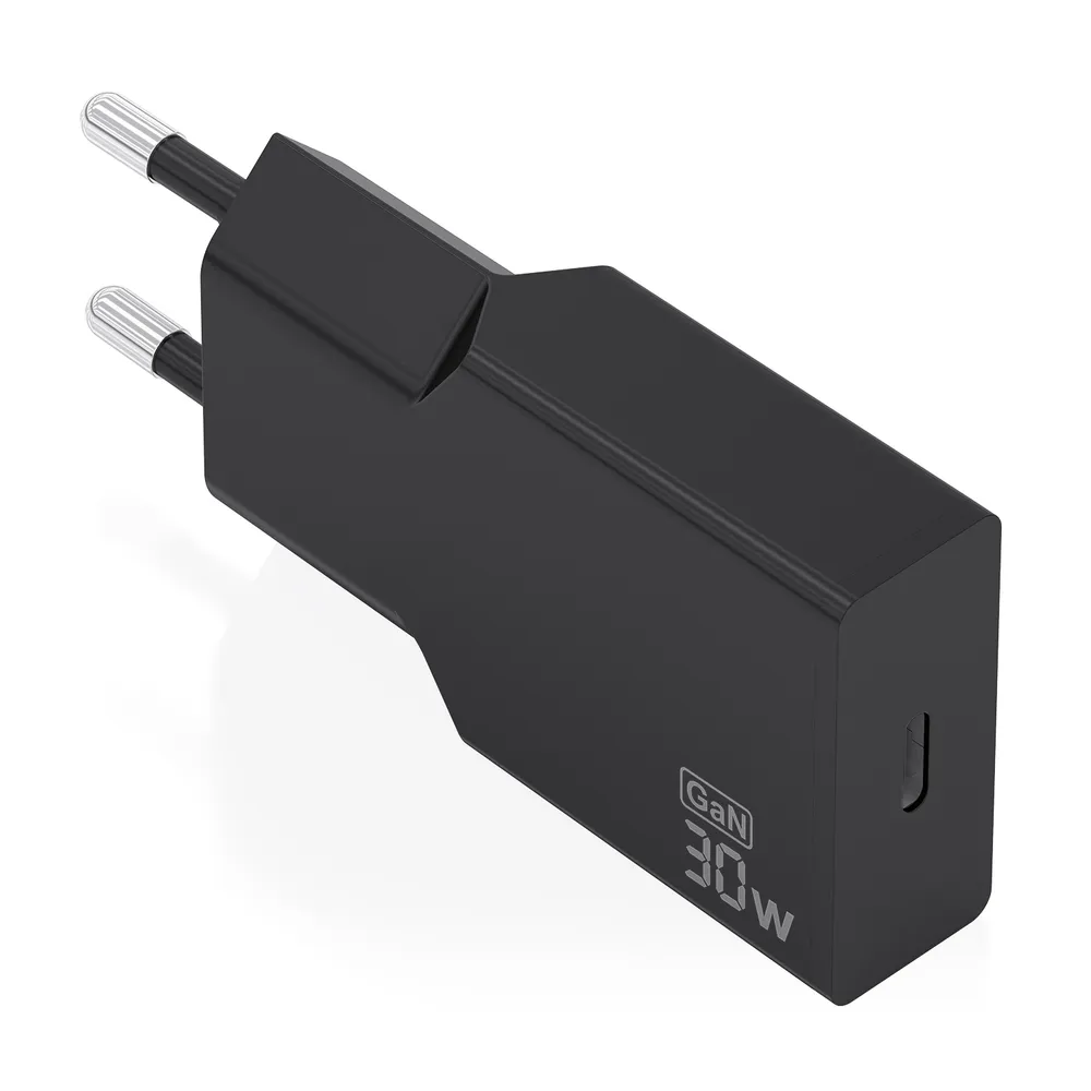 Ladegerät Aisens A110-1004 GaN 30W USB-C Ultra Dünn Schwarz