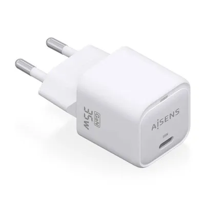 Ladegerät Aisens GaN 35W USB-C PD3.0 QC4.0 Weiß Kompakt