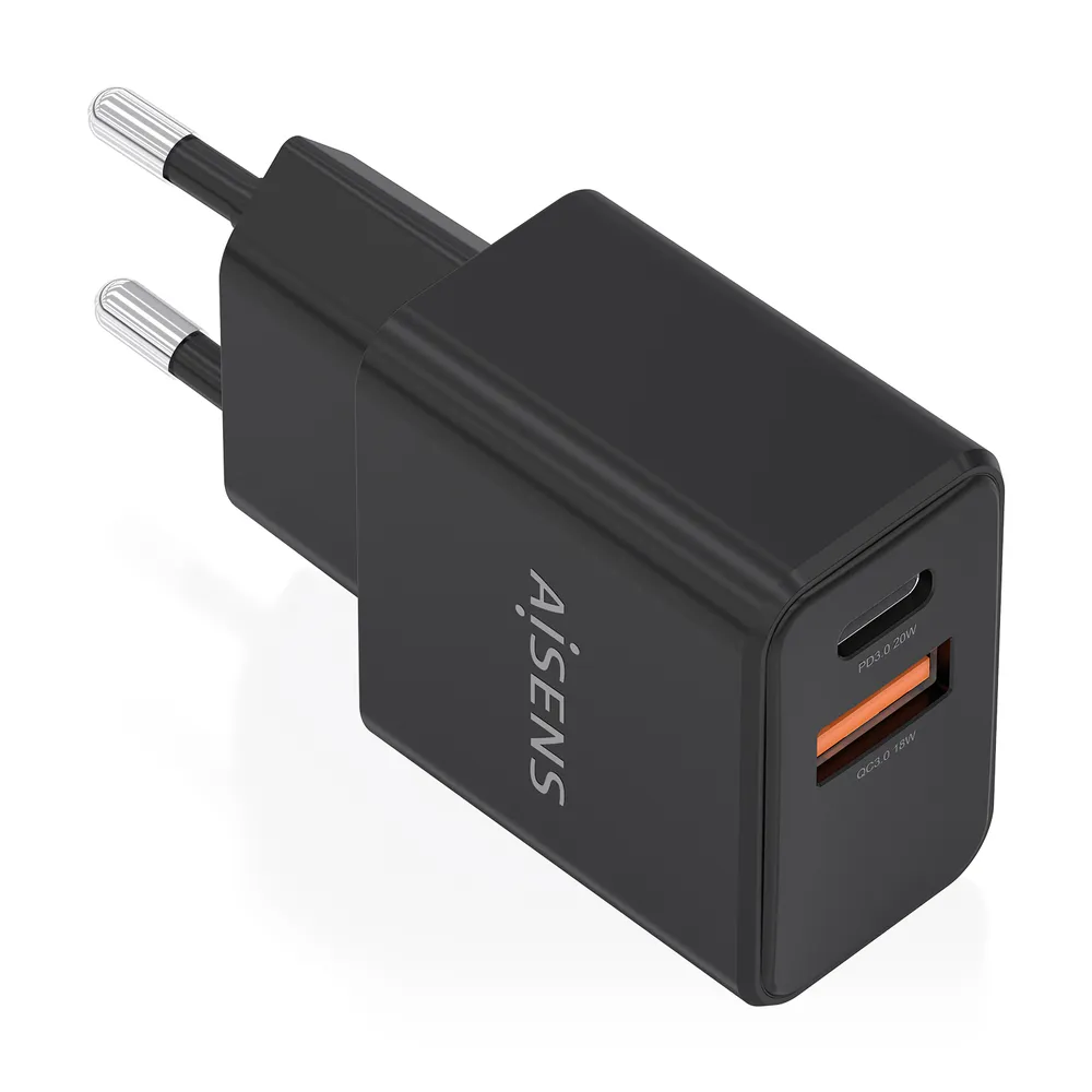 Ladegerät GaN Aisens A110-1026 20W USB-C PD3.0/USB-A QC3.0