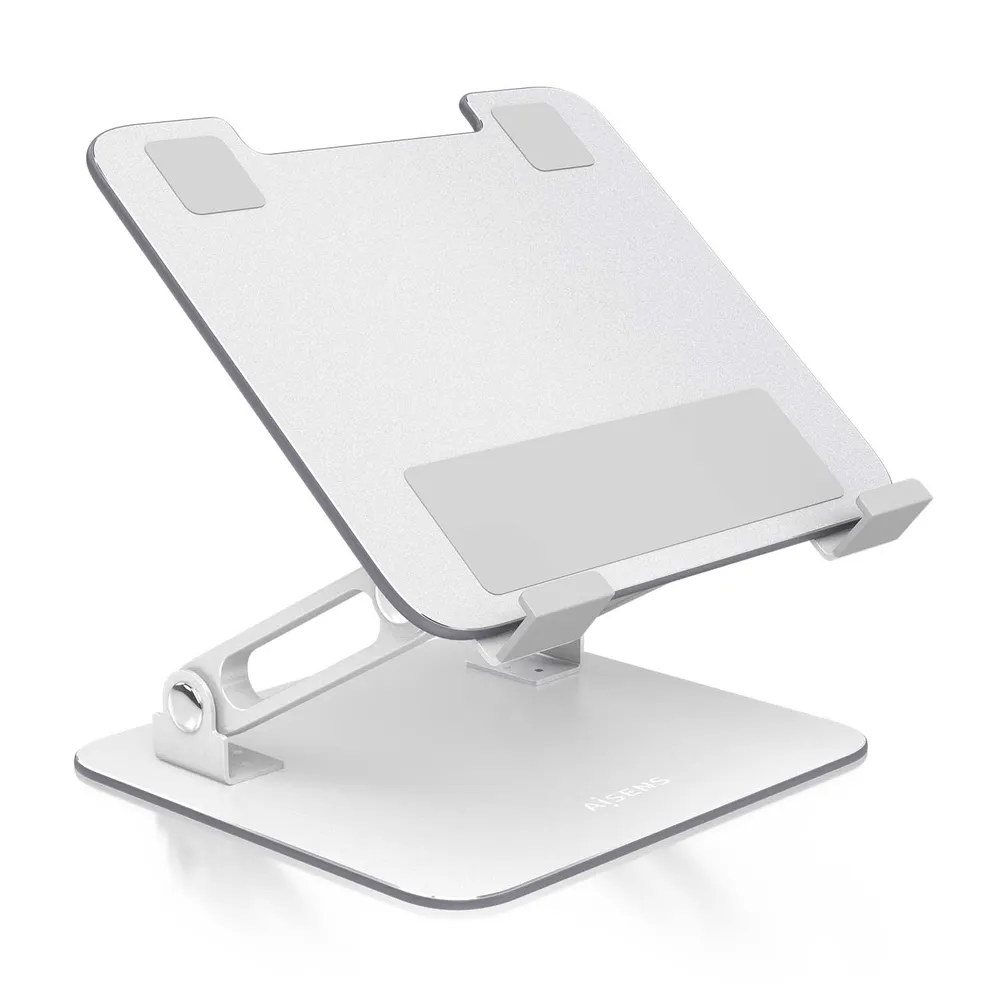 Faltbarer und verstellbarer AISENS Laptop- und Tablet-Ständer aus Aluminium bis 13"