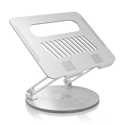 AISENS Verstellbarer, drehbarer XL-Desktop-Ständer für 10–17 Laptops/Tablets, Silber