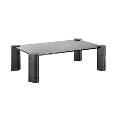 Aisens Black Crystal Riser-Unterstützung für Monitore und Laptops bis zu 32 Zoll