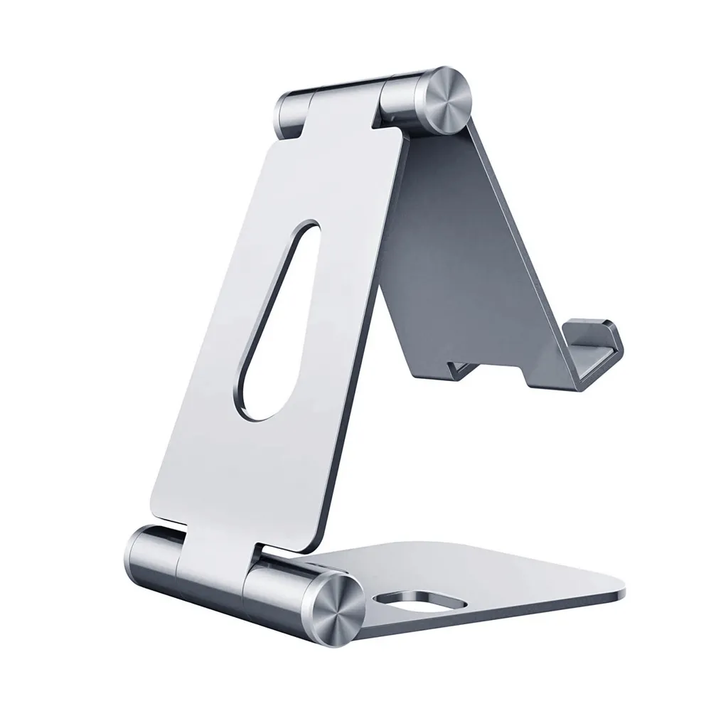 Aisens Tablet-/Smartphone-Halterung mit Schwenkfunktion bis 8" Silber