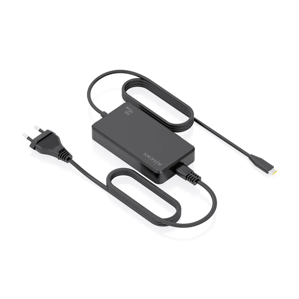 Tischnetzteil Aisens ASCH-1PD45D067-BK GaN 45W USB-C PD3.0 1.8m Schwarz