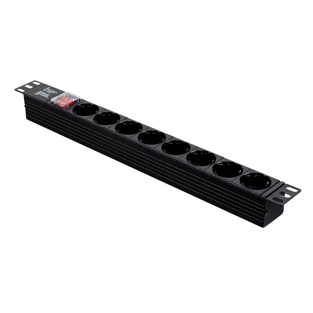 Aiten Data Steckdosenleiste 8 Buchsen für 1HE 19" Rack