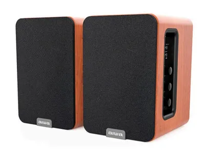 Aiwa 2-Wege-Bluetooth 5.0 25W-Lautsprecher mit Fernbedienung und MDF