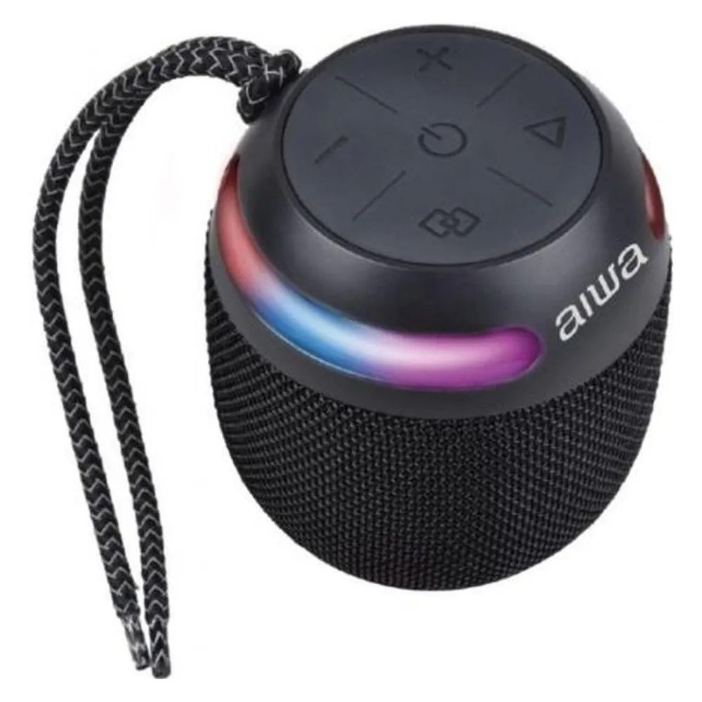 Lautsprecher Aiwa BST-100BK Bluetooth 5W mit RGB-Licht und IP66 Wasserschutz