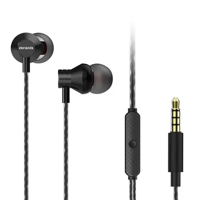 Aiwa ESTM-50 Kopfhörer mit Mikrofon schwarz