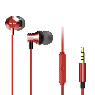 Aiwa ESTM-50 Kopfhörer mit Mikrofon rot